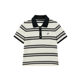 Women's Colorblock Striped Polo T-Shirt